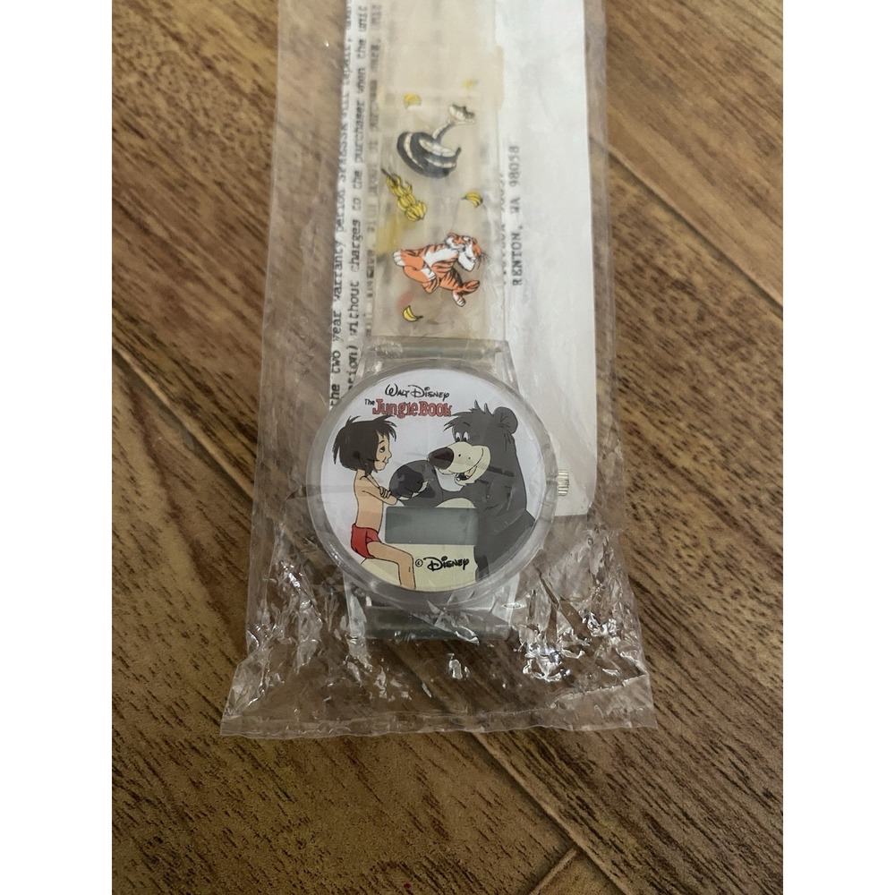 Vintage 1990 Disney Jungle Book Digital Watch Sealed Promo Mowgli Untested - Picture 2 of 7